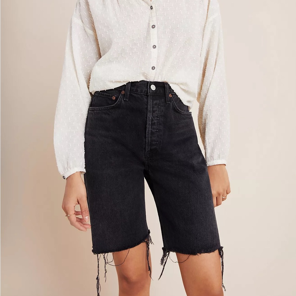 AGOLDE '90s Ultra High-Rise Denim Bermuda Shorts